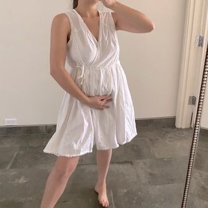 White maternity sundress